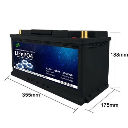 Koven Lithium 180Ah - Under Seat Low Box 12.8V Bluetooth and Heater Element