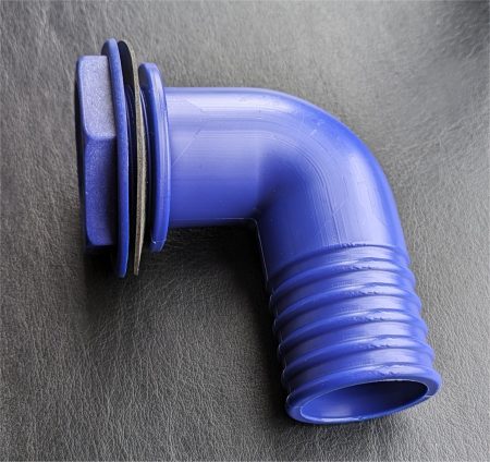 40mm Angled Connector PK10 C/W Washer & Nut Blue - 1445605
