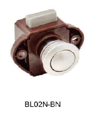 Mini Push Lock Set-Nickle Button- Brown Lock Case BL02N-BN