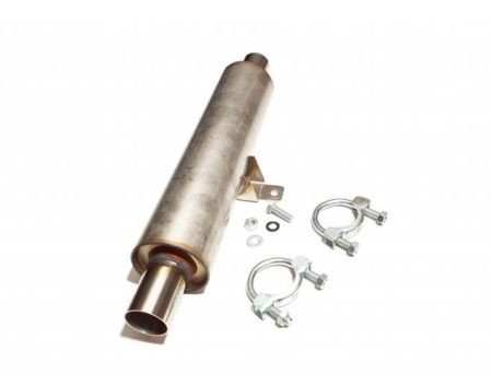 8D/9D/!4D Autoterm Stainless Steel Exhaust Silencer with Clamps- 38mm ATR1-0007-AFL / 5349