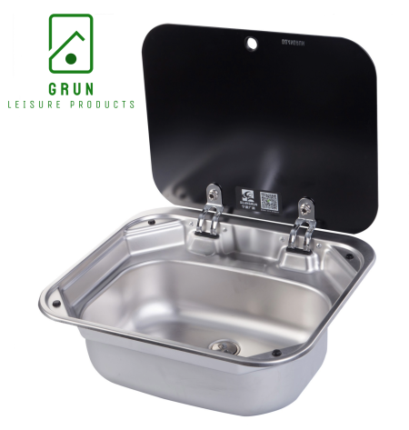 Stainless Steel Sink with Glass Lid -Grun Leisure Products GR586