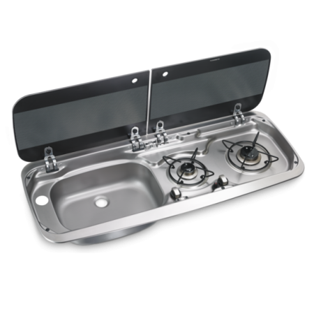 Dometic MO9222 Newest Model-Left Hand Sink W Glass Lid Gas Shut Off 9620017488