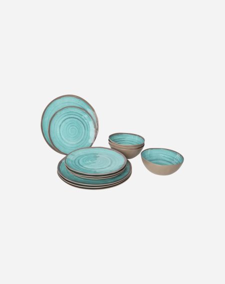 Tableware - Halo - Melamine - 12 Pieces - Aqua - Bo-Camp - 6181392