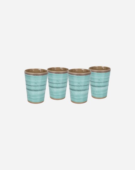 Cup - Halo - Melamine - 4 Pieces - Aqua- Bo-Camp - 6181398