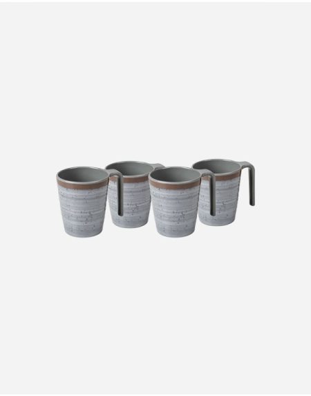 Mug - Halo - Melamine - 4 Pieces - Grey - Bo-Camp - 6181402