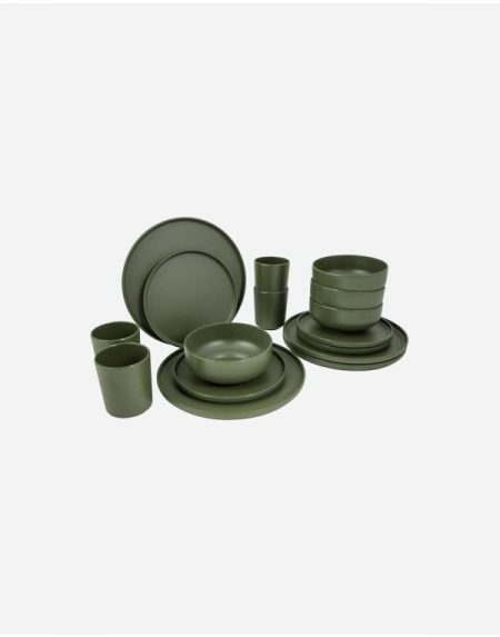 Industrial collection - Tableware - Patom - Melamine - 16 Pieces - Green - Bo-Camp - 6181452