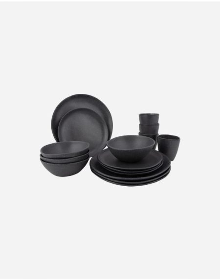Urban Outdoor collection - Tableware - Hoxton - Melamine - 16 Pieces - Grey - Bo-Camp - 6181580