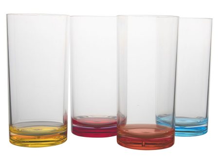 Colour Line - Long drink - Rainbow - 480 ml - 4 Pieces - Gimex - 6910185