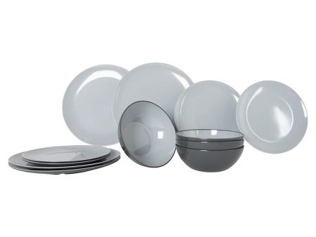 Vivid Line - Tableware - Grey - 12 Pieces - Gimex - 6912132