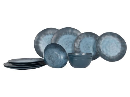 Stone Line - Tableware - Dark blue - 12 Pieces - Gimex - 6917100
