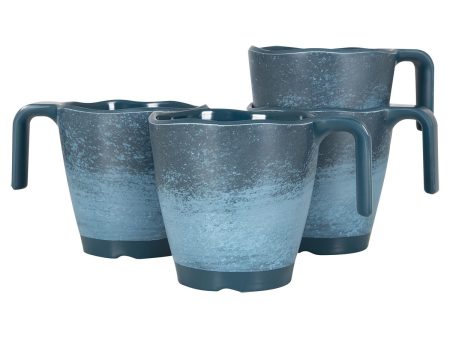 Stone Line - Mug - Dark blue - 300 ml - 4 Pieces - Gimex - 6917120