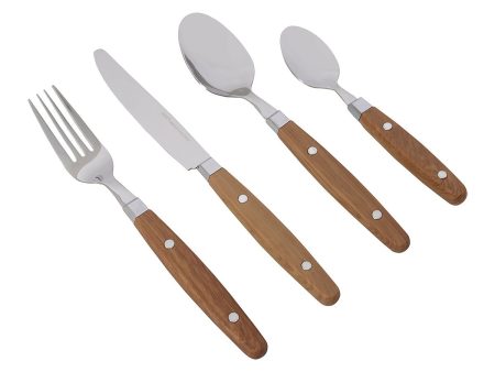 Nature Line - Cutlery - Wood - 16 Pieces - Gimex - 6960904