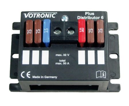 Votronic plus distributor 6 with cover to protect 6 circuits 810492