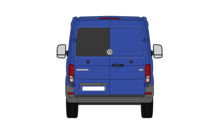 N/S Barn Door Window - VW New Crafter 2017 On