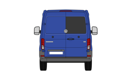 O/S Barn Door Window - VW New Crafter 2017 On