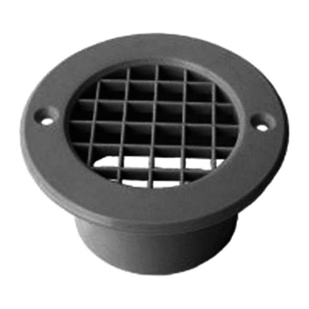 75mm Round Gas Vent Medium Tail Black 35mm 7075050