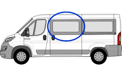 N/S/F Sliding Window in Privacy Tint - Fiat Ducato/ Peugeot Boxer/ Citroen Relay MWB/LWB/XLWB boxe06lpfolwb