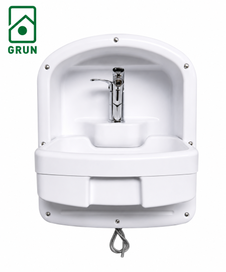 Folding Sink, Complete with Pull Out Tap - Grun GRY001B