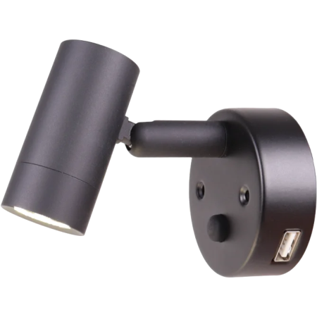 Luxlite Nano Black 12V LED Spot Light with USB - K00-1000UMBNW