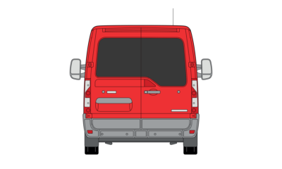 N/S Barn Door Privacy Glass - Master 2024>/Nissan Interstar - MAST24BPL
