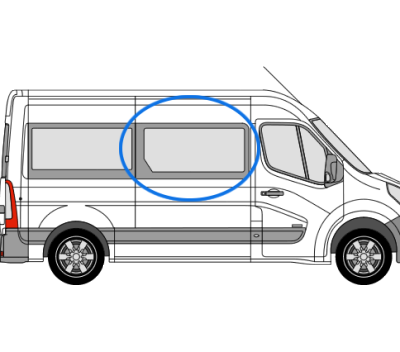 O/S/F Fixed Window Privacy - RENAULT MASTER 2024 > / NISSAN INTERSTAR 2024 - MAST24RPFF