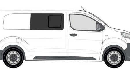 O/S/F Sliding Window in Privacy Tint - Peugeot Expert, Toyota Proace, Citroen Dispatch 2016 on - EXPE16RPFO