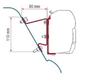 Fiamma F45 Adapter for Mercedes Westfalia and Crafter H3 QQ108228MH 98655-591