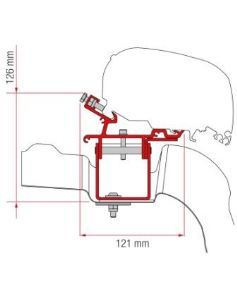 VW CRAFTER L3H3 2017 On-Uk/Eire No Roof Rail-Fiamma Adapter Kit F80s QQ108325JA / 98655z058