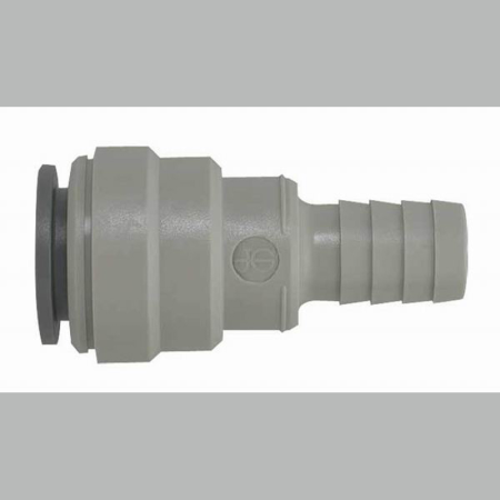 Adapter to connect 15mm Push Fit Hose JG to 12mm Flexi Hose NC448