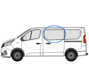 N/S/F Sliding Window in Privacy Tint - Trafic/Vivaro X82 (2014 >2021*) TRAF14LPFO
