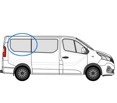 O/S/R (Rear) Fixed Window in Privacy Tint - Trafic/Vivaro X82 (2014 >) LWB