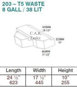 Ford Custom 2024 and VW T7 L1 & L2 , 31 Litre Waste Water Tank Kit - CAK-240W